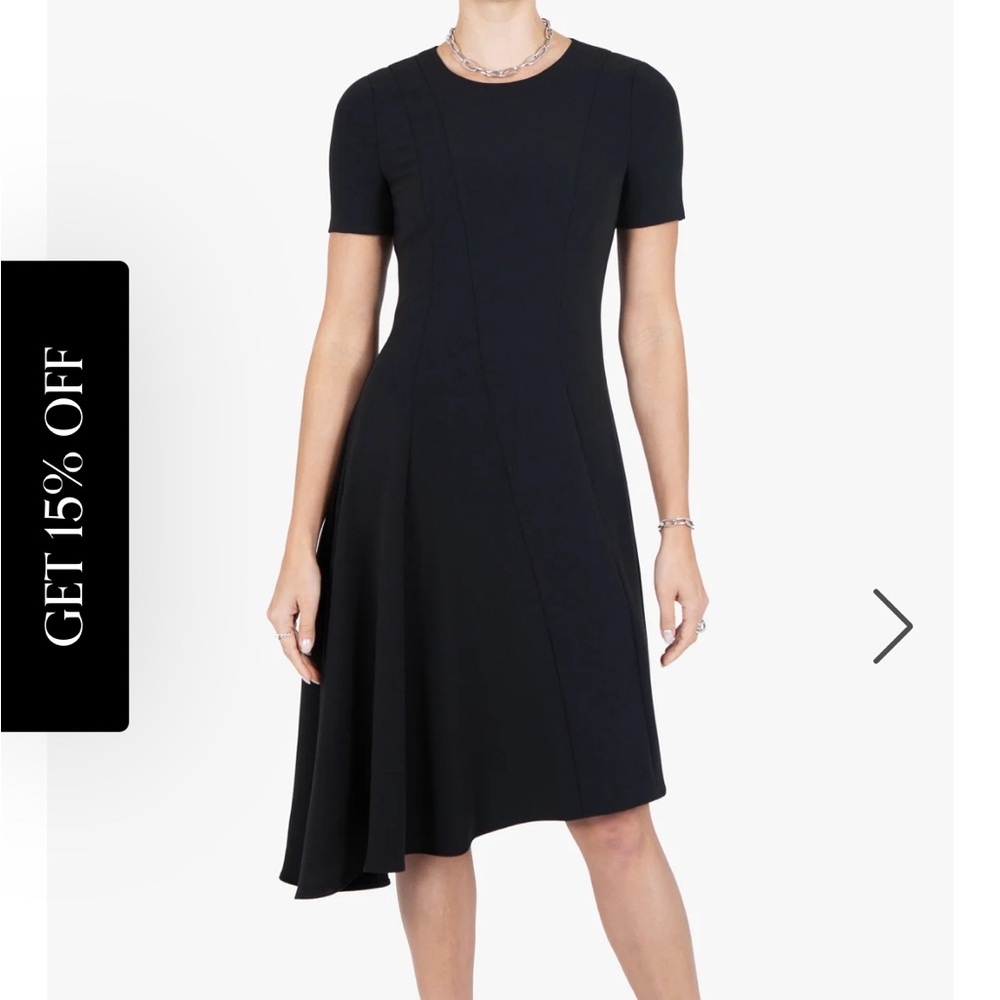 Black Halo Asymmetrical Black Sheath Dress